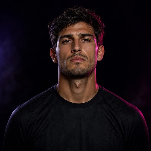 Retrato ficticio de Agustín P., jugador de Primera Nacional