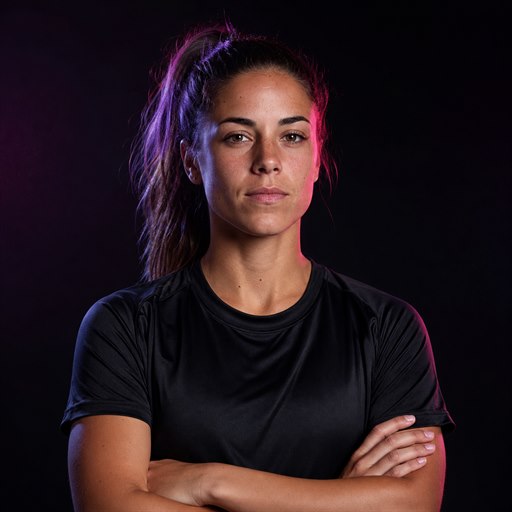 Retrato ficticio de Florencia L., jugadora de fútbol
